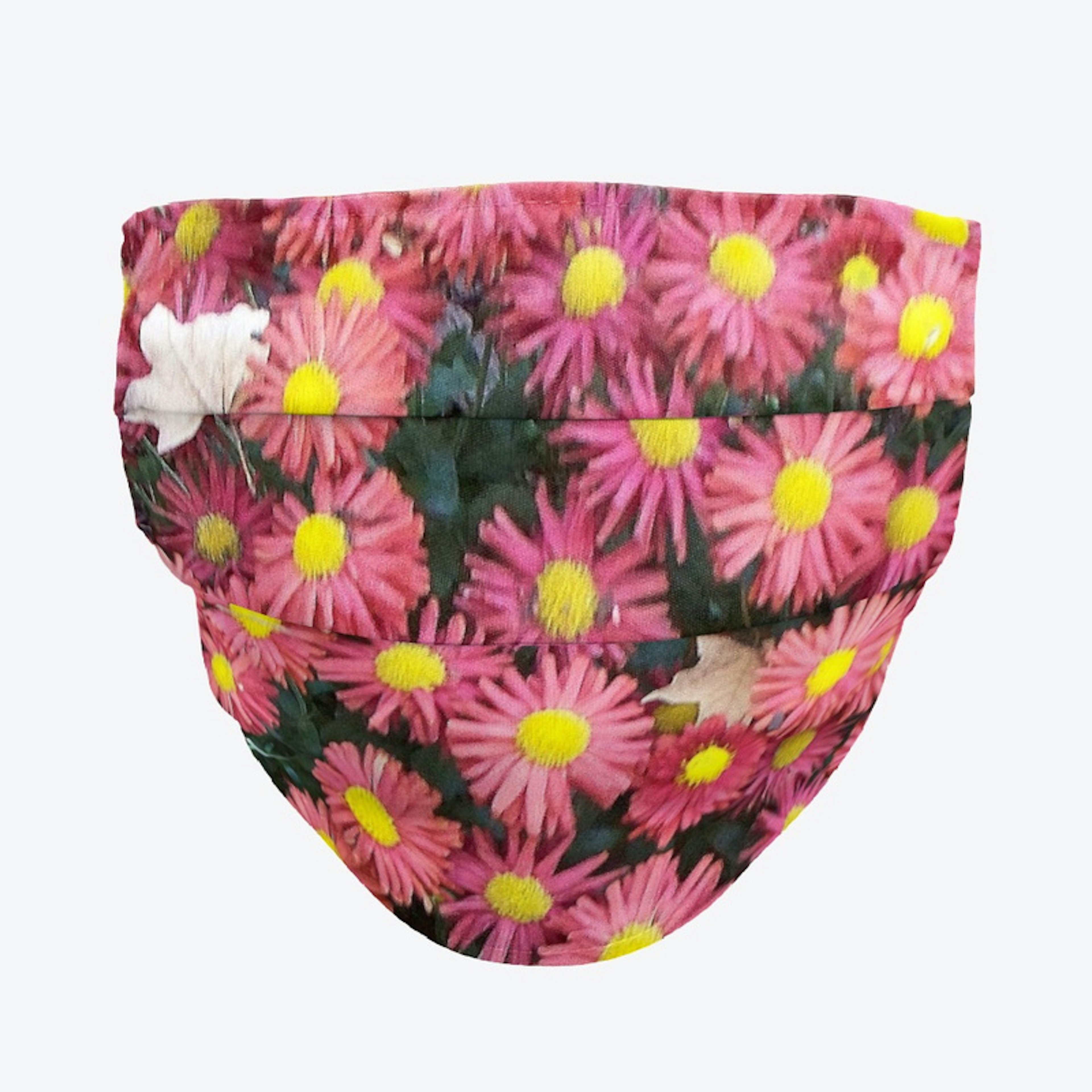 Pink Yellow Flower Face Mask